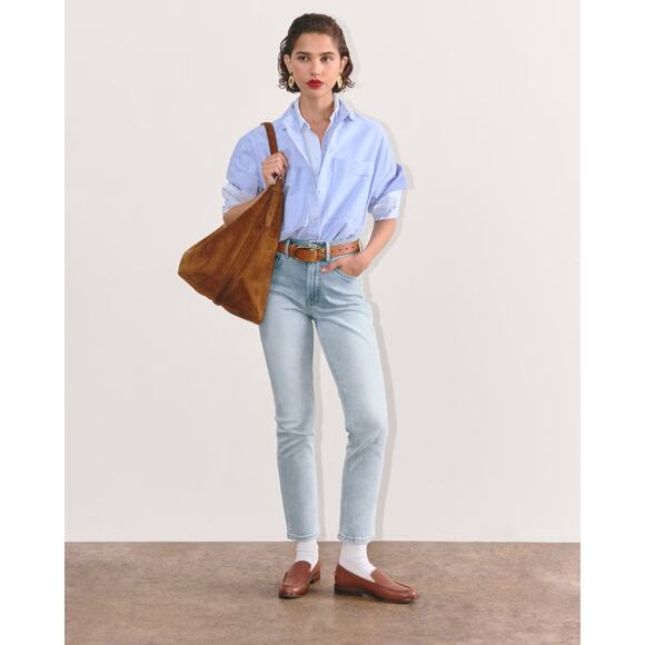 Everlane The Original Cheeky Jeans High Rise Straight Leg, Organic Cotton, Sz 27 - Picture 1 of 13